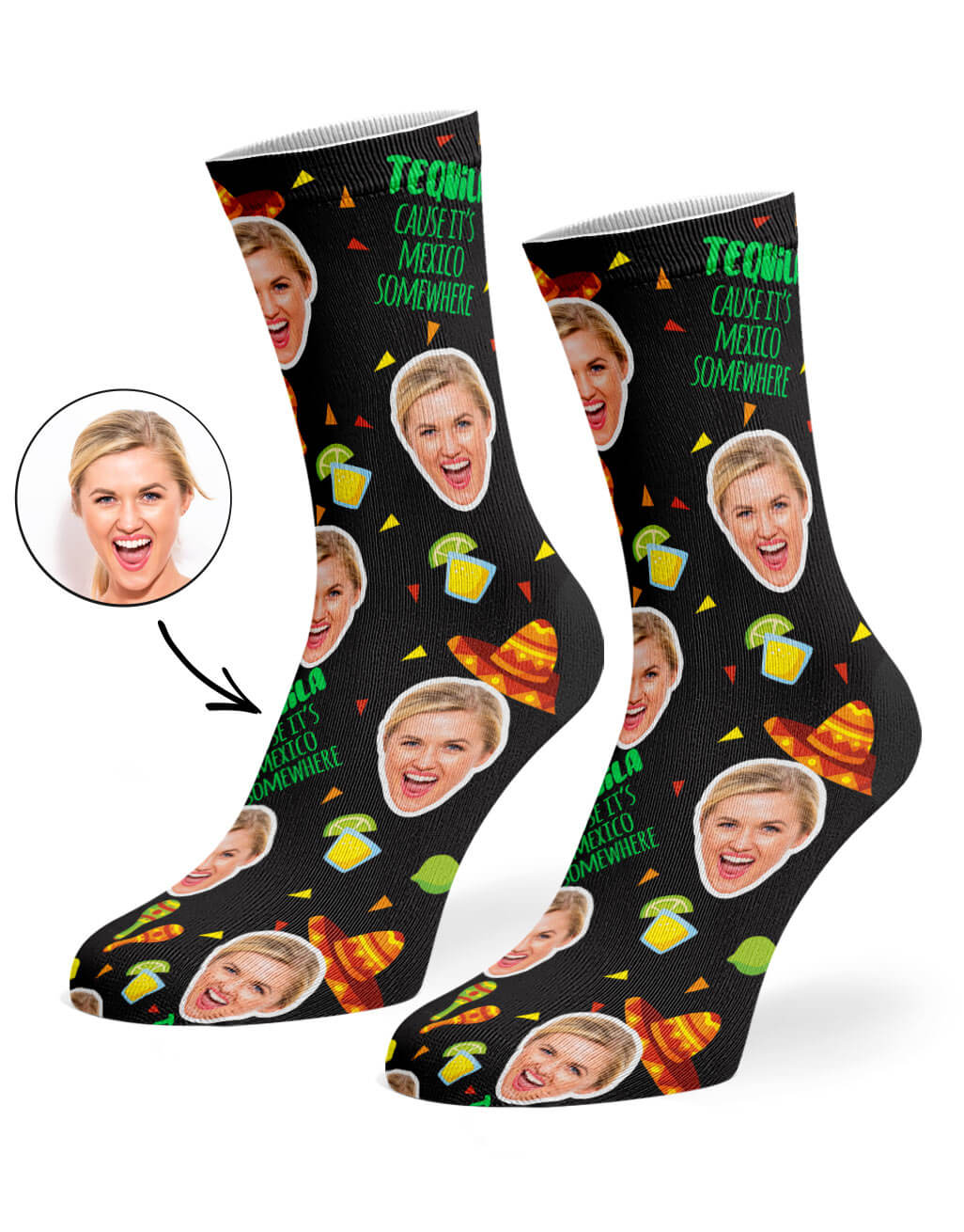 Tequila Photo Socks