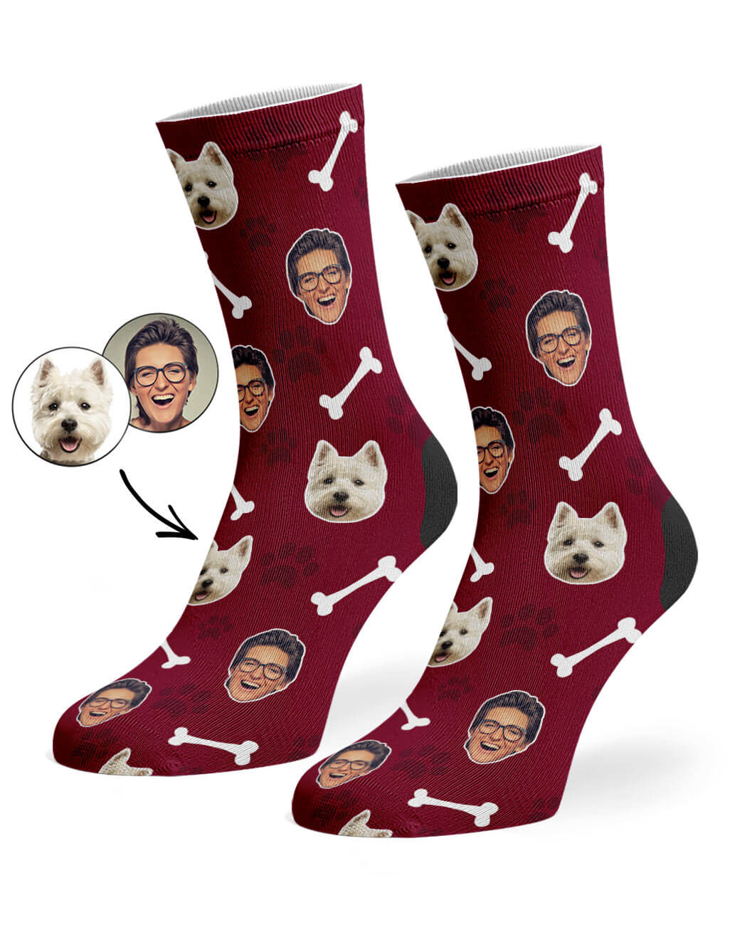 Customised Dog & Owner Socks
