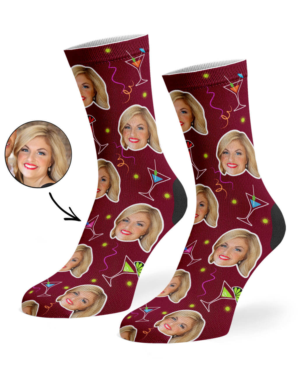 Martini Photo Socks