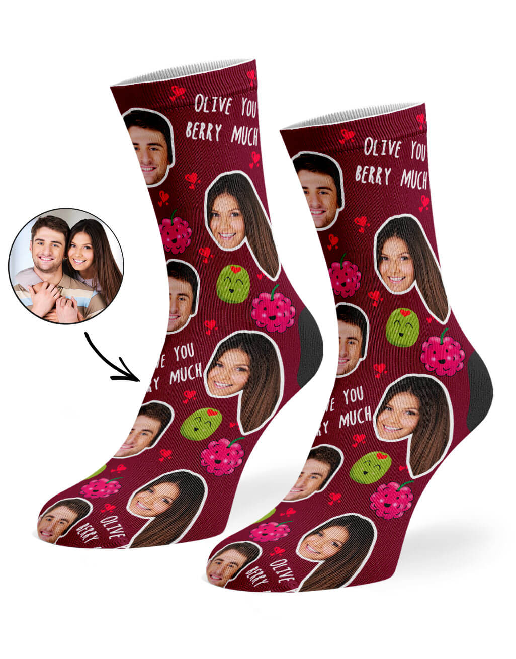 Olive You Berry Much Socks Gift