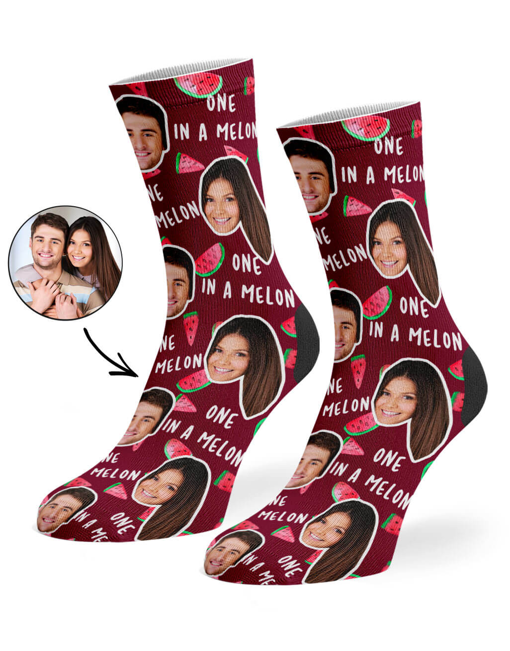 One In A Melon Funny Socks