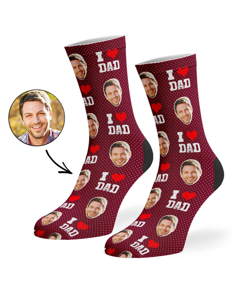 I Love Dad Fathers Day Socks 