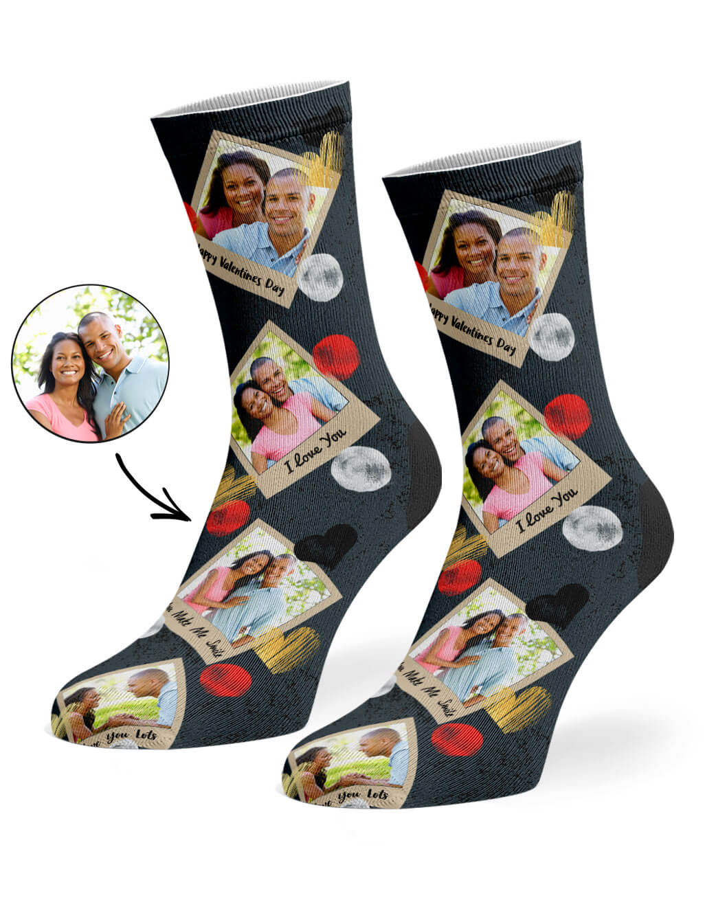 Polaroid Love Photo Socks