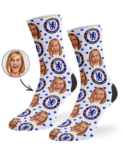 Chelsea Hearts Personalised Socks