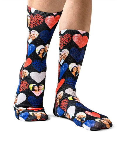 Hearts Collage Socks