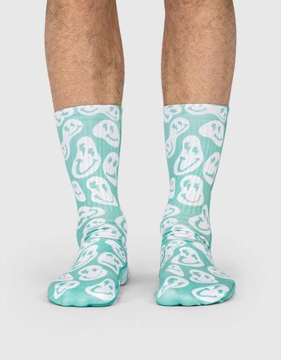 green-smiley-socks