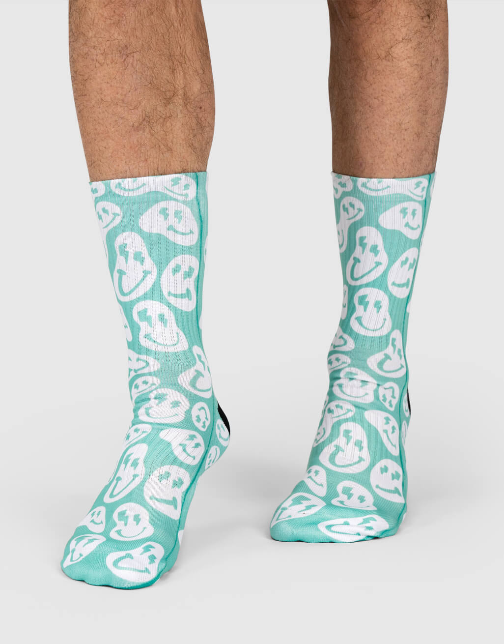 smiley-green-socks