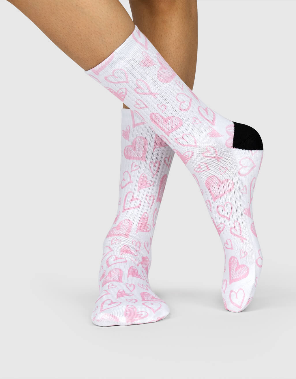 Scribble Heart Socks
