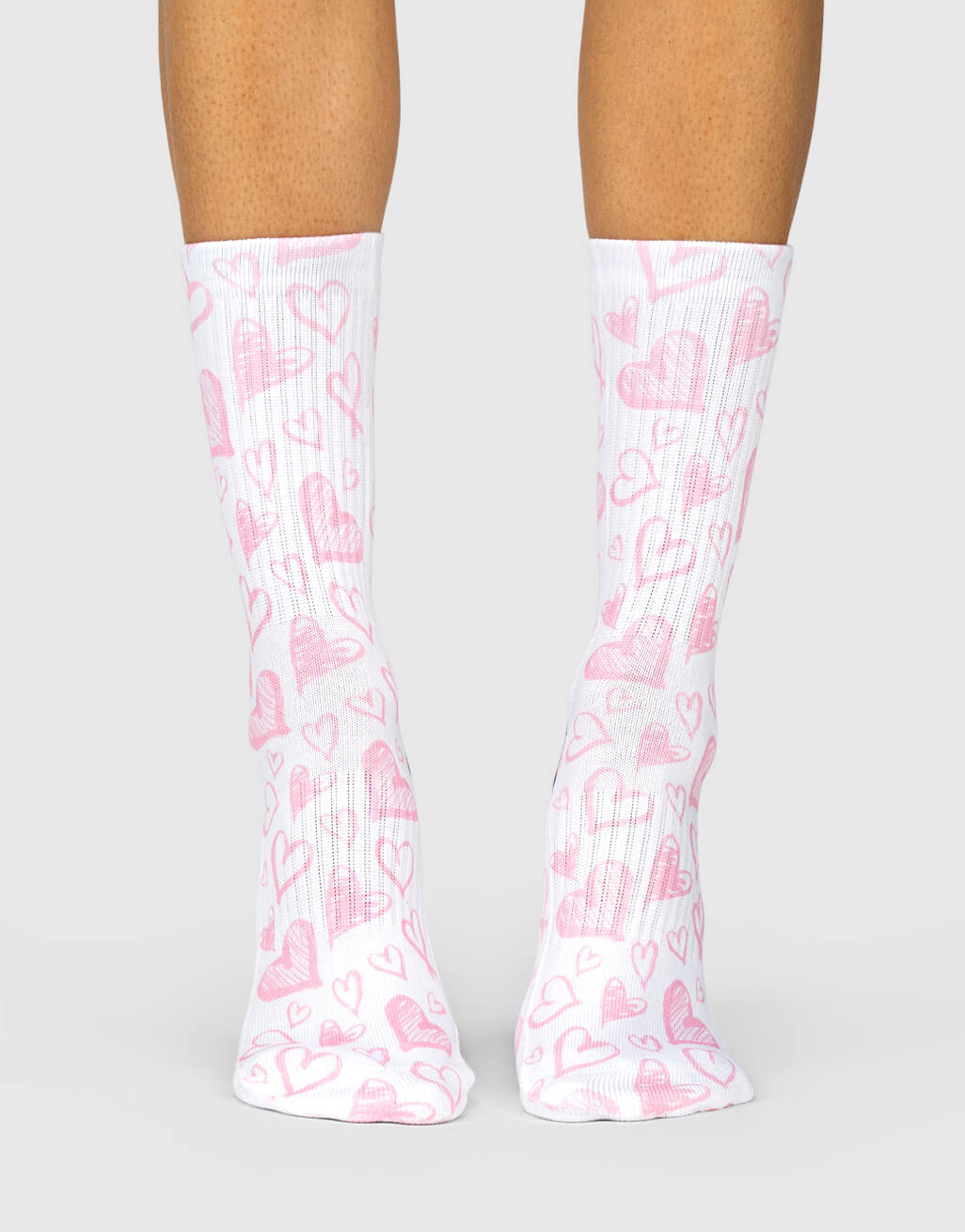 Scribble Heart Socks