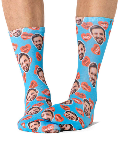 Dad Love Hearts Socks