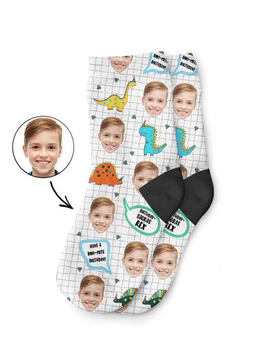 Dino-Mite Birthday Kids Socks