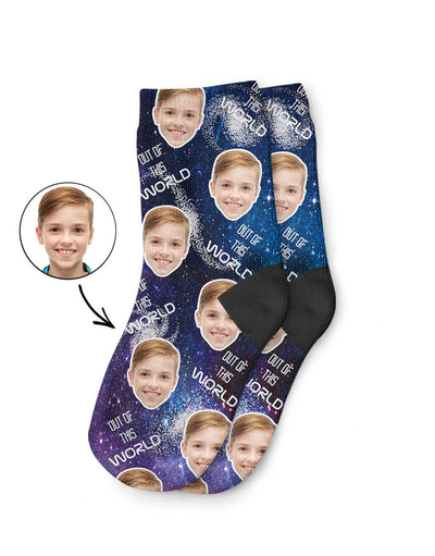 Face Galaxy Kids Socks