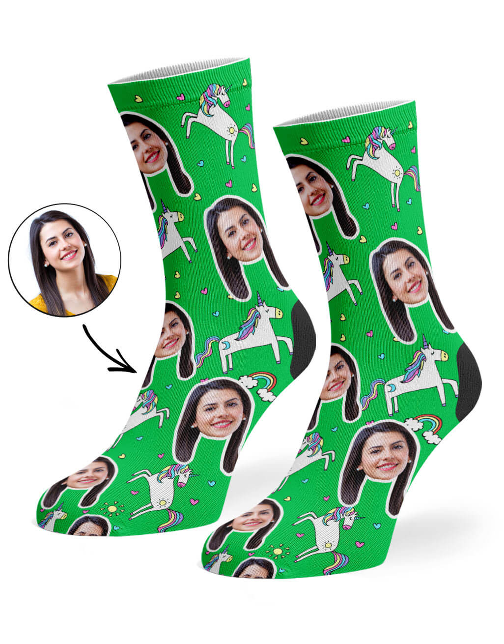 Photo Print Unicorn Socks
