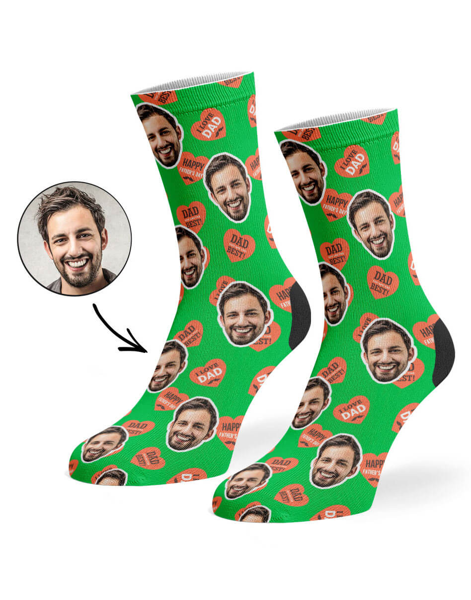 Dad Love Hearts Socks Unique Gift