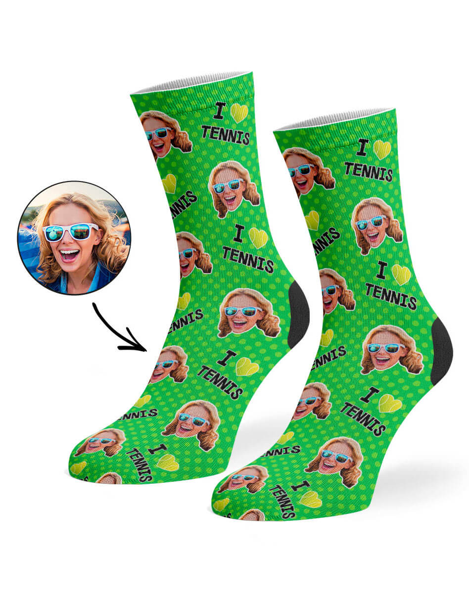 Customisable I Love Tennis Socks