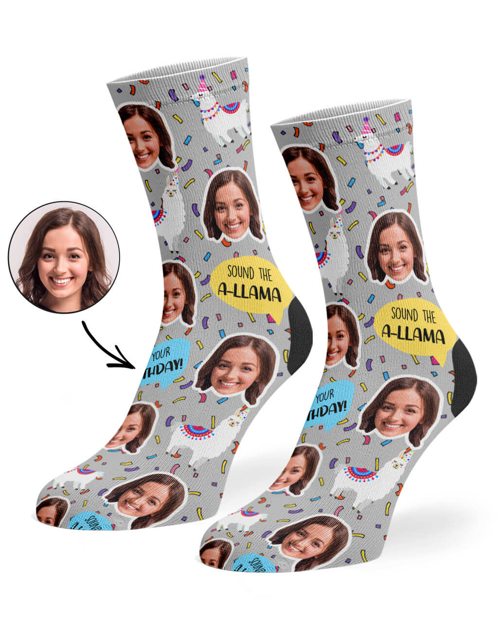 Llama Birthday Gift Socks
