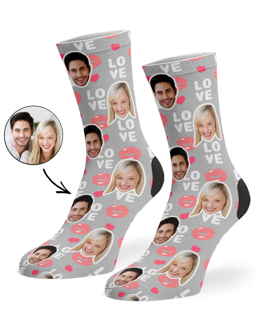 Customisable Love Lips Socks