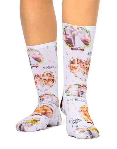 Wedding Photo Collage Socks