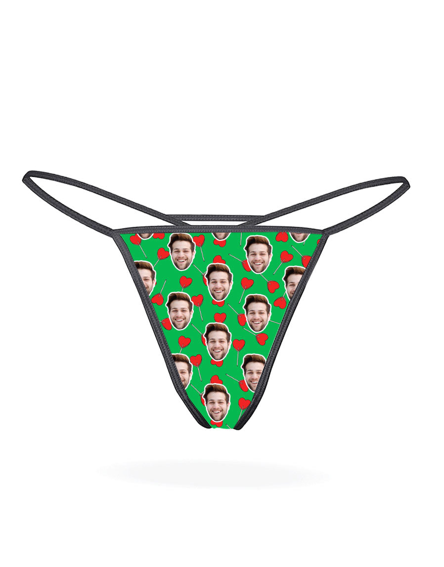 Heart Lollipops Thong With My Face On