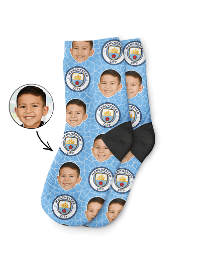 Personalised Man City Kids Socks