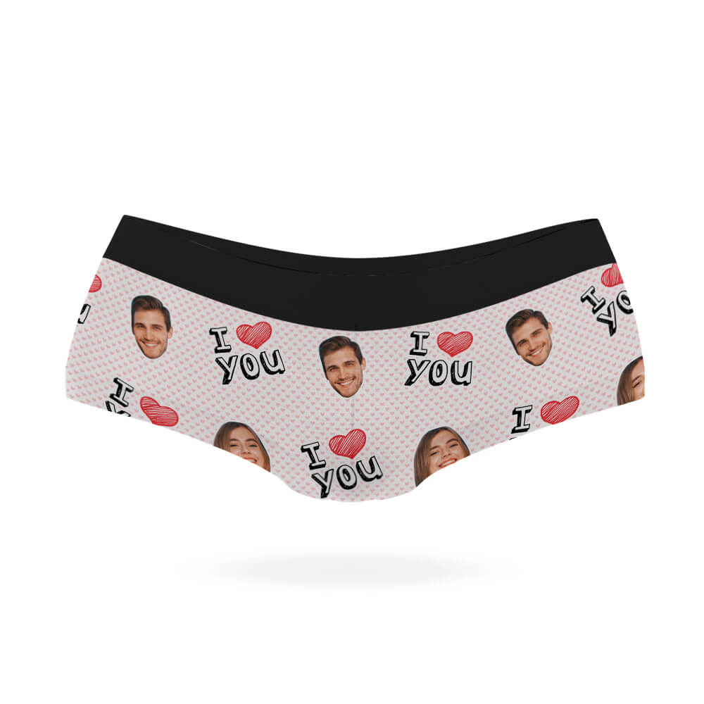 I Heart You Personalised Knickers  Custom Photo Underwear – Super
