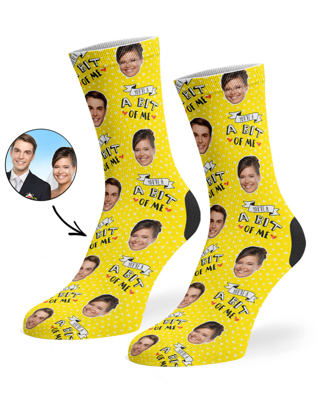 You're A Bit Of Me Personalised Socks