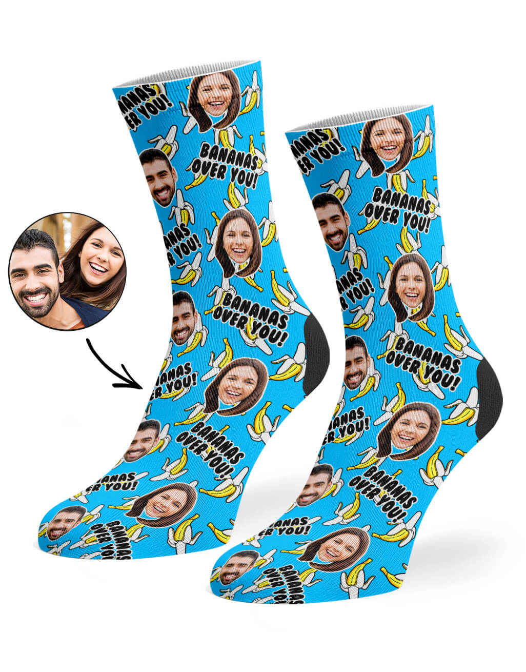 Personalised Bananas Over You Socks