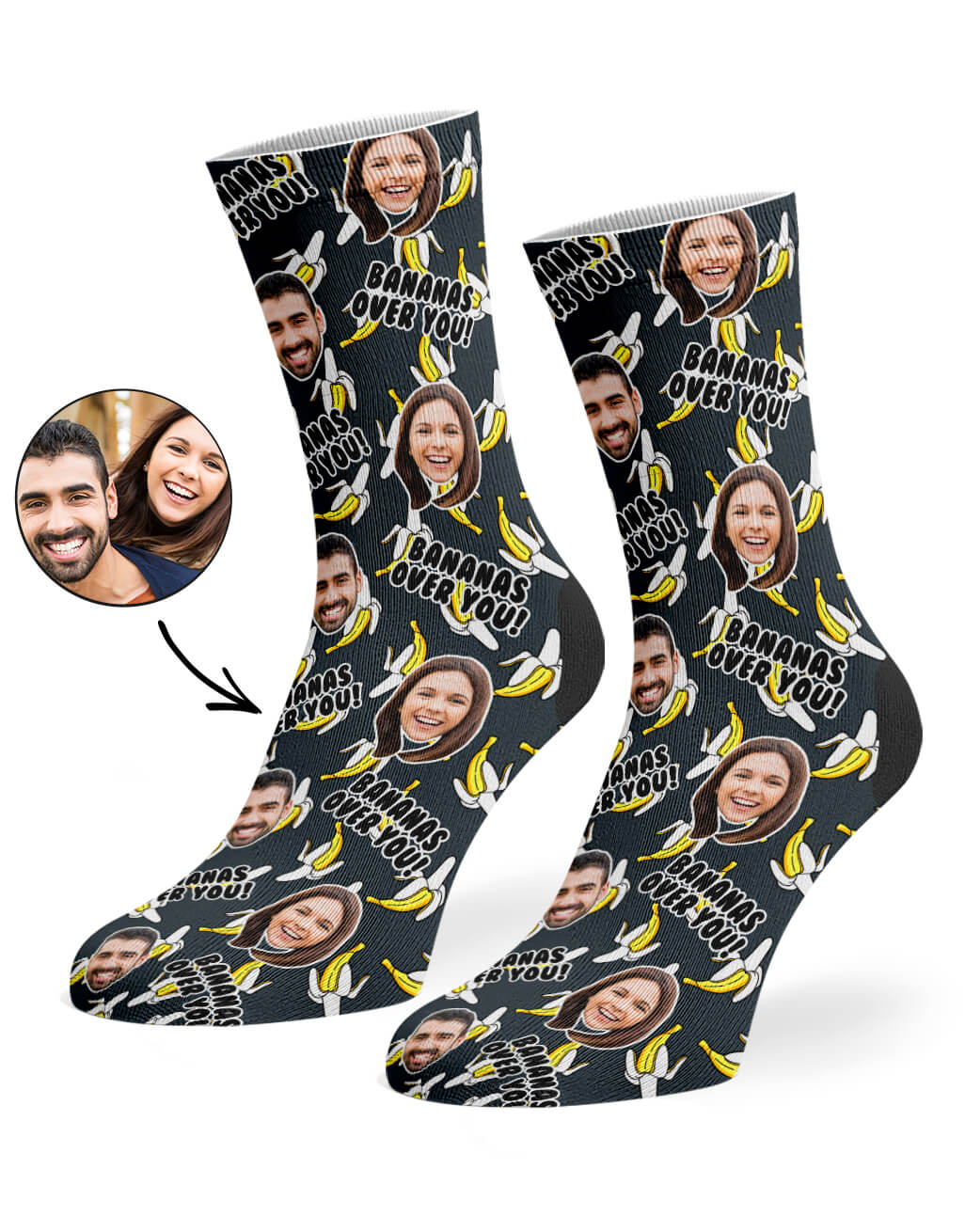 Bananas Over You Photo Socks