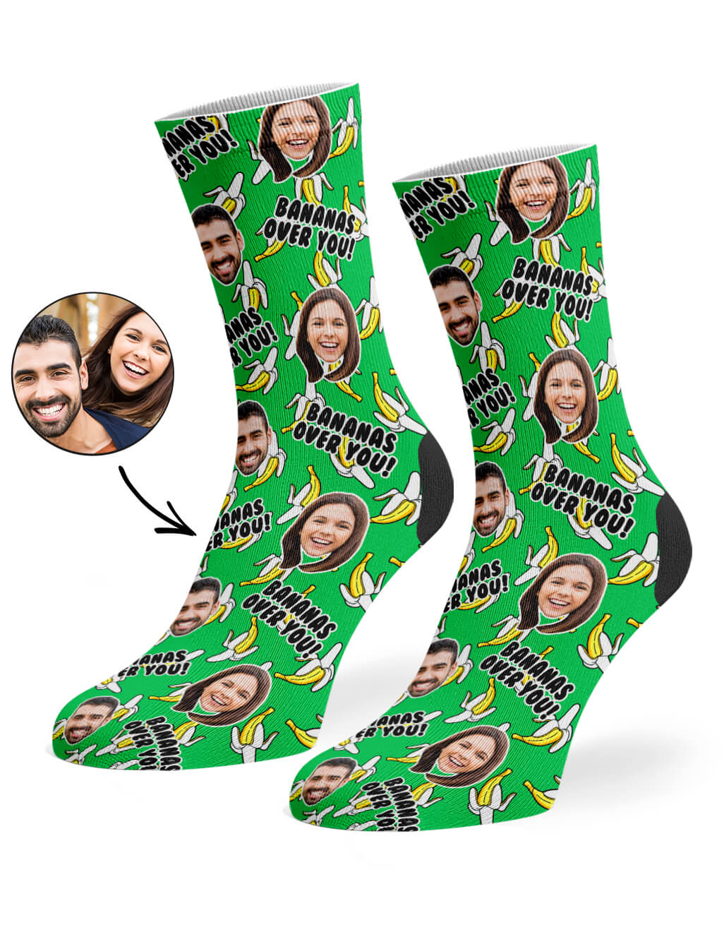 Custom Bananas Over You Socks