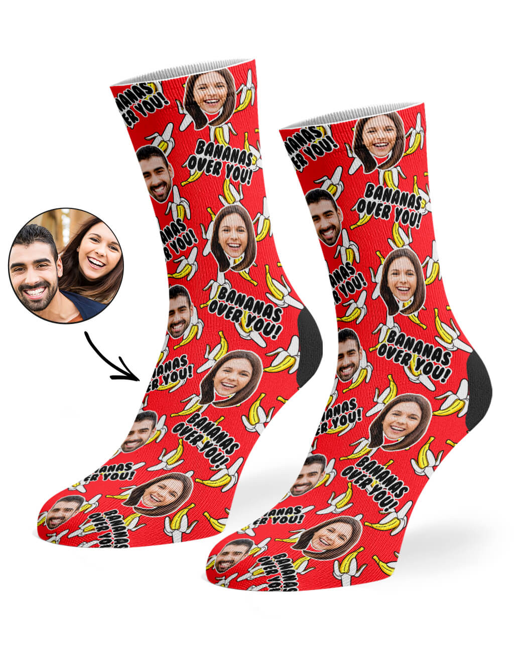 Unique Bananas Over You Socks