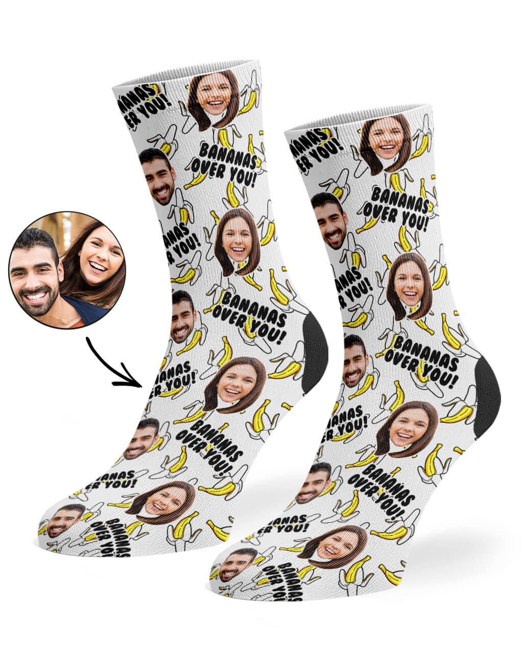 White Bananas Over You Socks