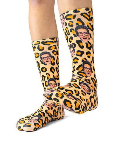 Leopard Print Face Socks