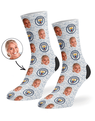 Man City Pattern Socks
