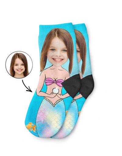 Personalised Mermaid Kids Socks