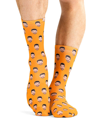 Orange Face Pattern Socks