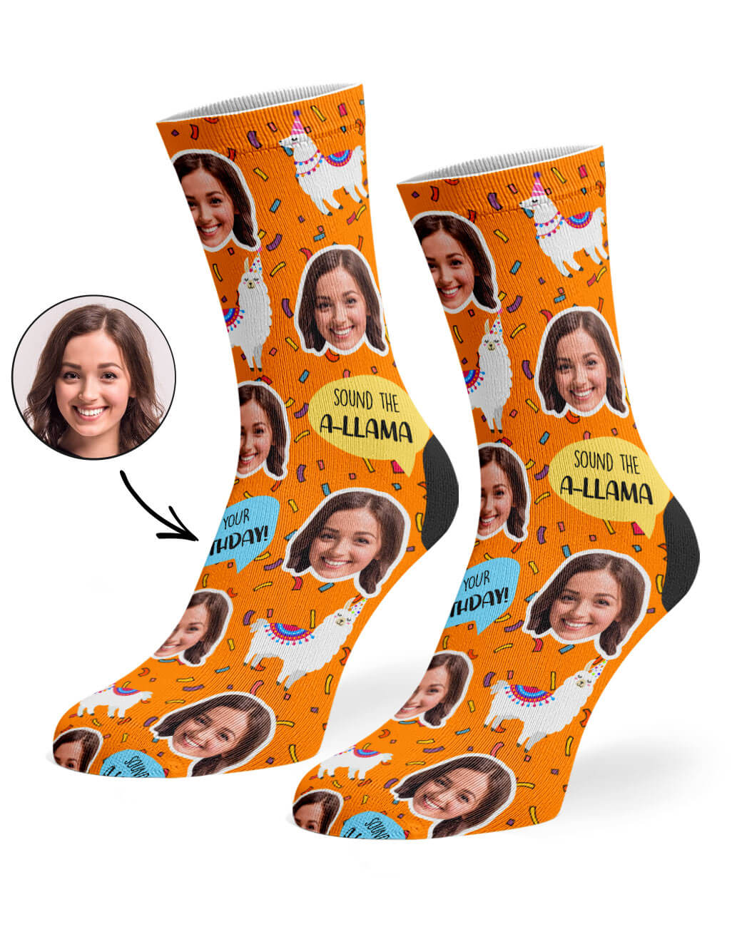 Unique Llama Birthday Funny Sock Gift