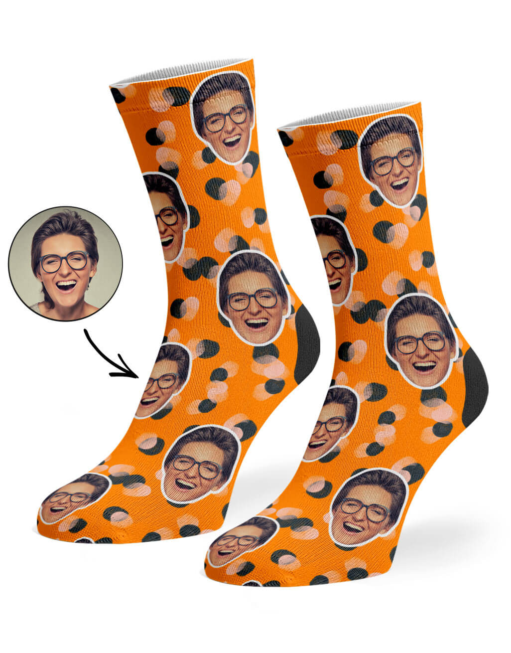 Your Face On Paint Spot Socks