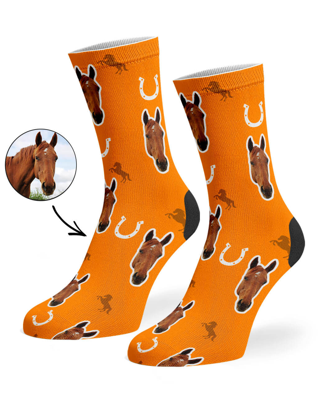 Your Horse On Socks Orange