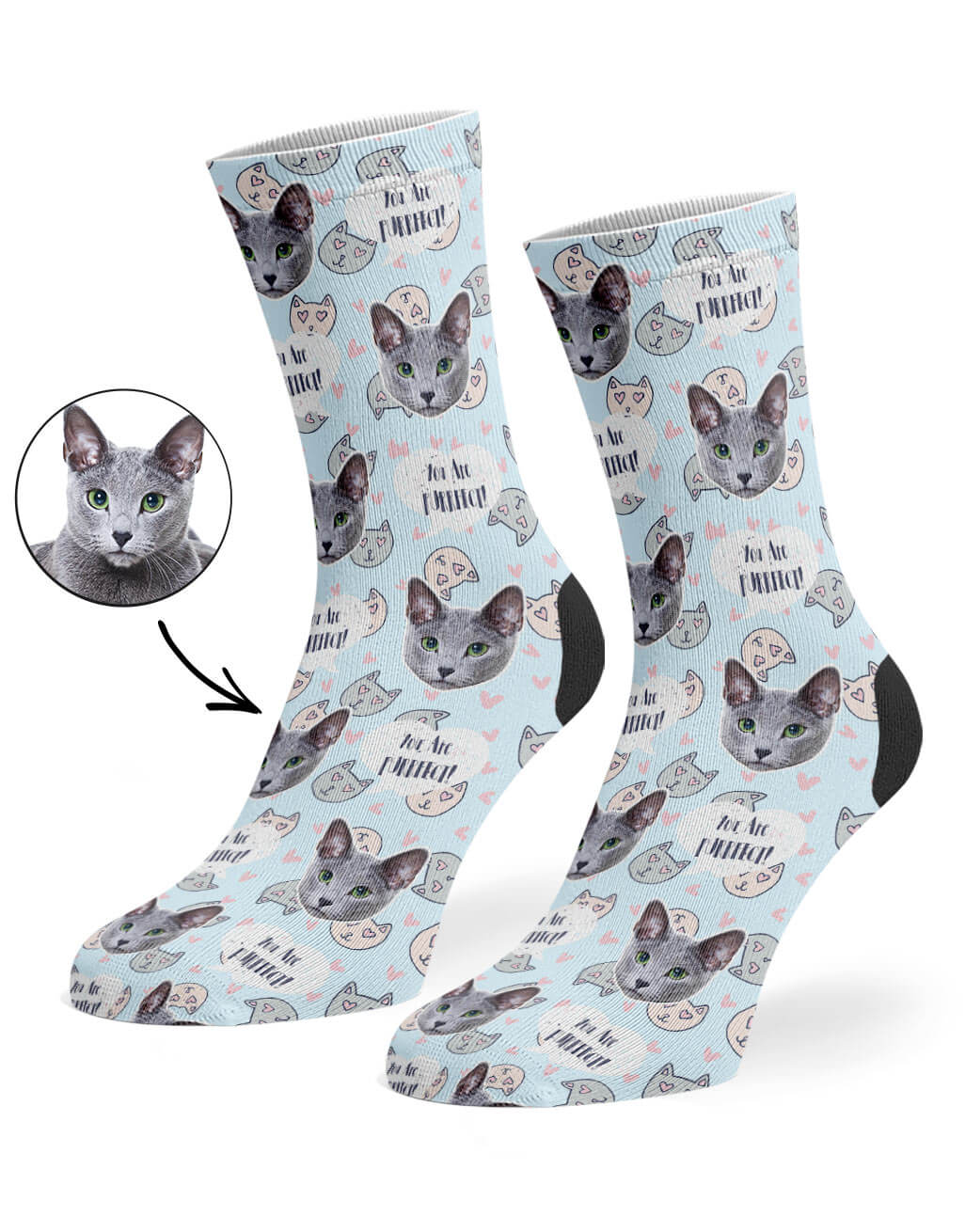 You Are Purrfect Socks With Cats Face