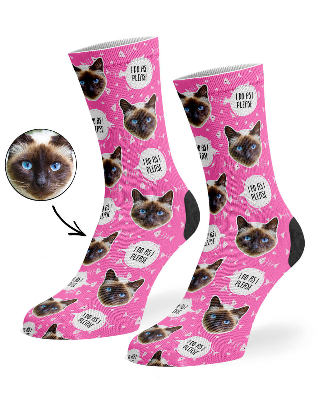 Pink I Do As I Please Socks