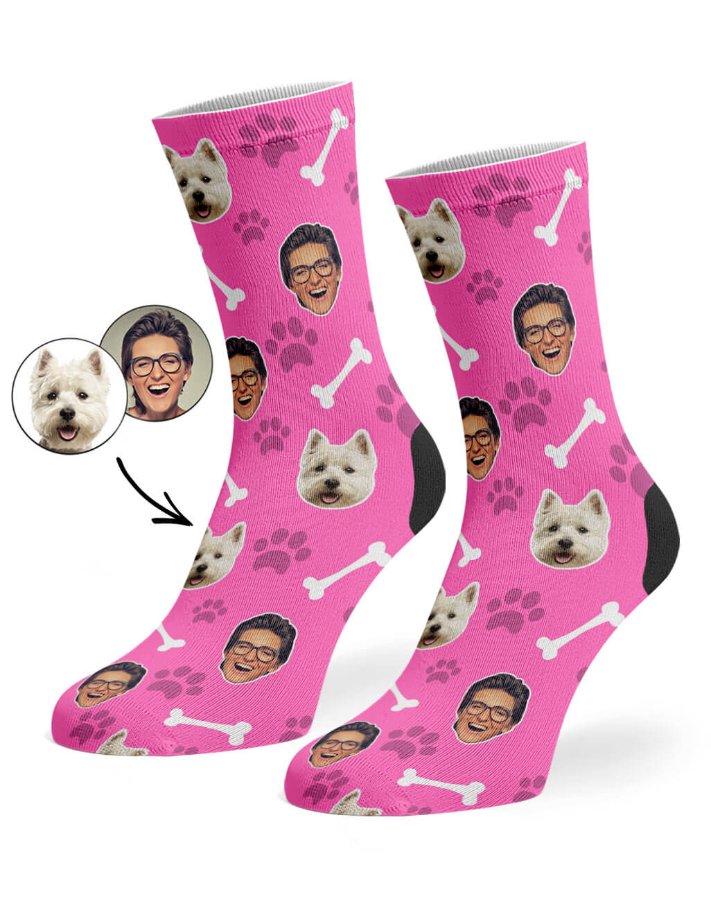 Personalised Dog & Owner Socks Present