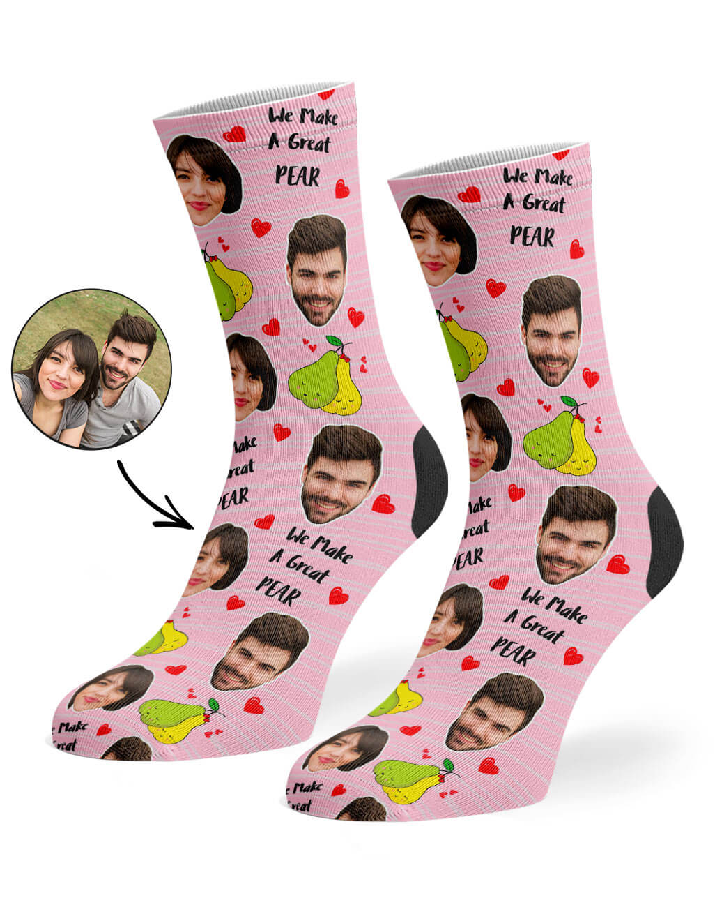 Great Pear Photo Socks