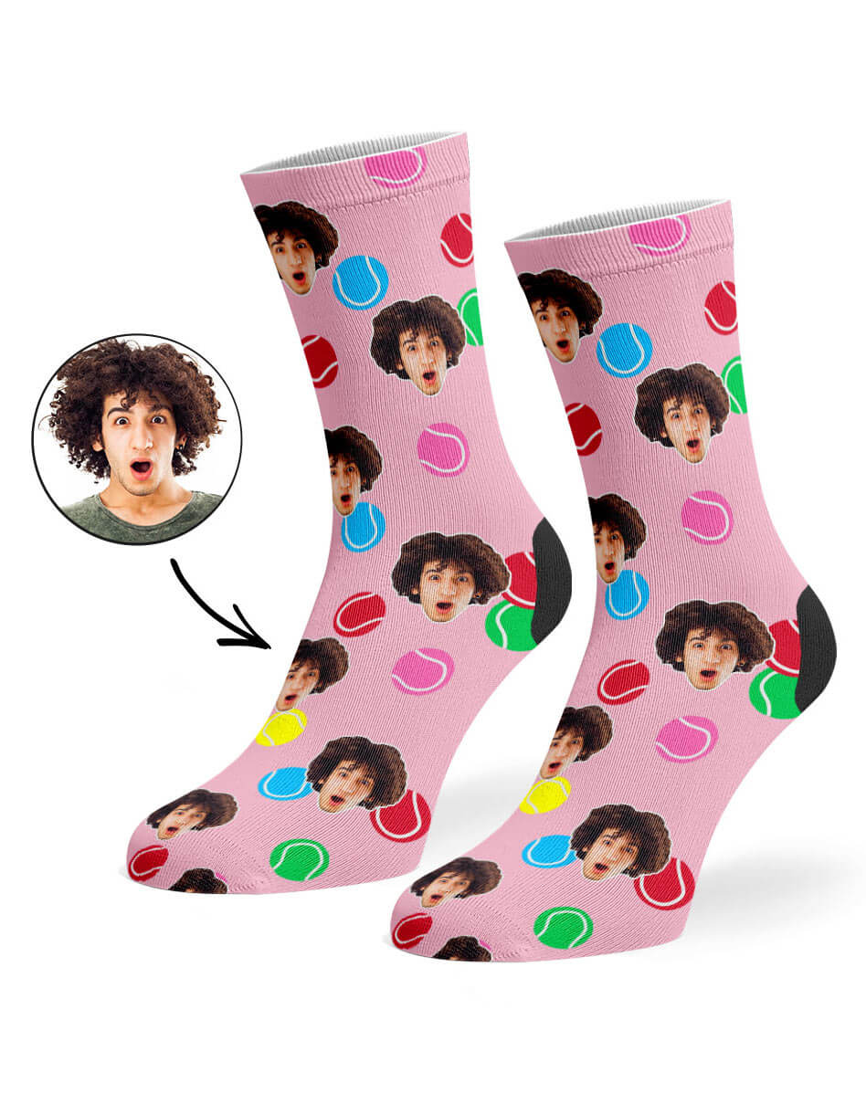 Colourful Tennis Photo Socks