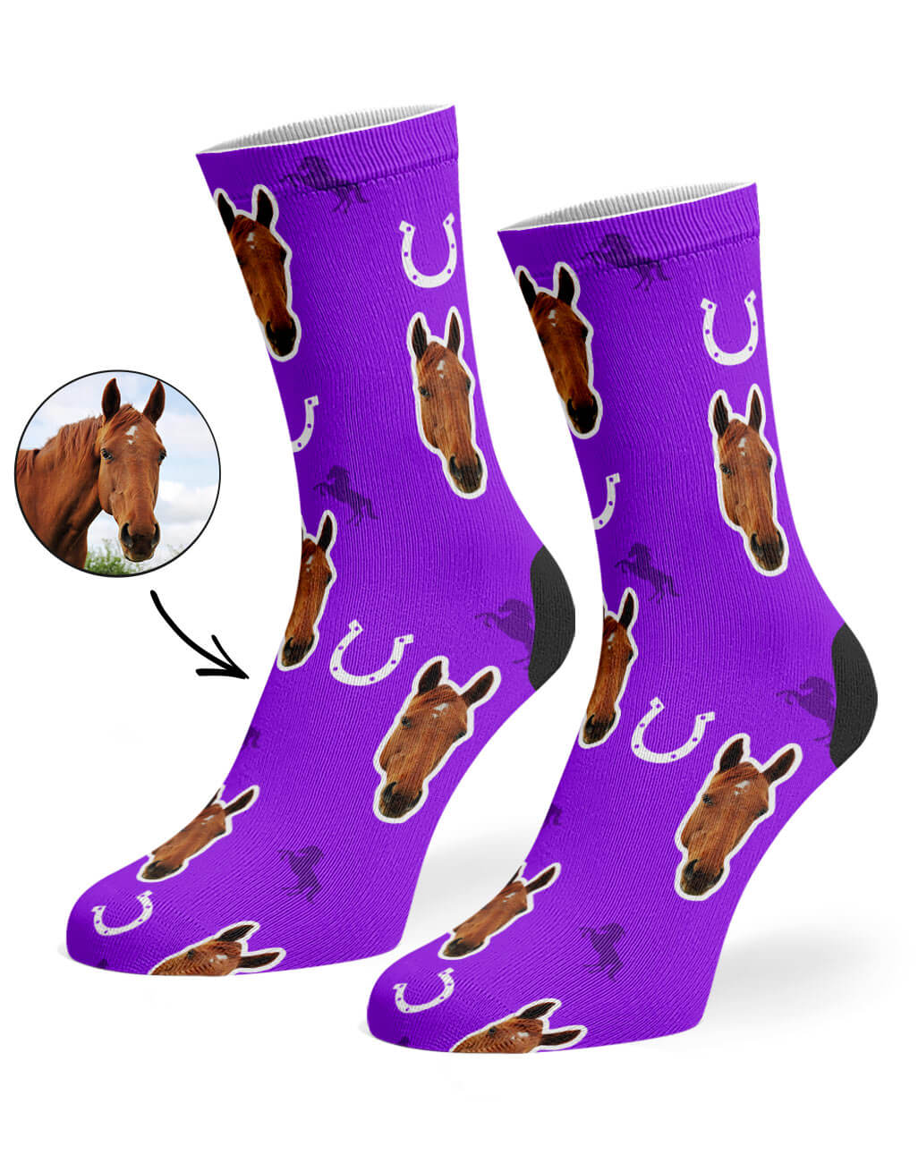 Your Horse On Purple Socks