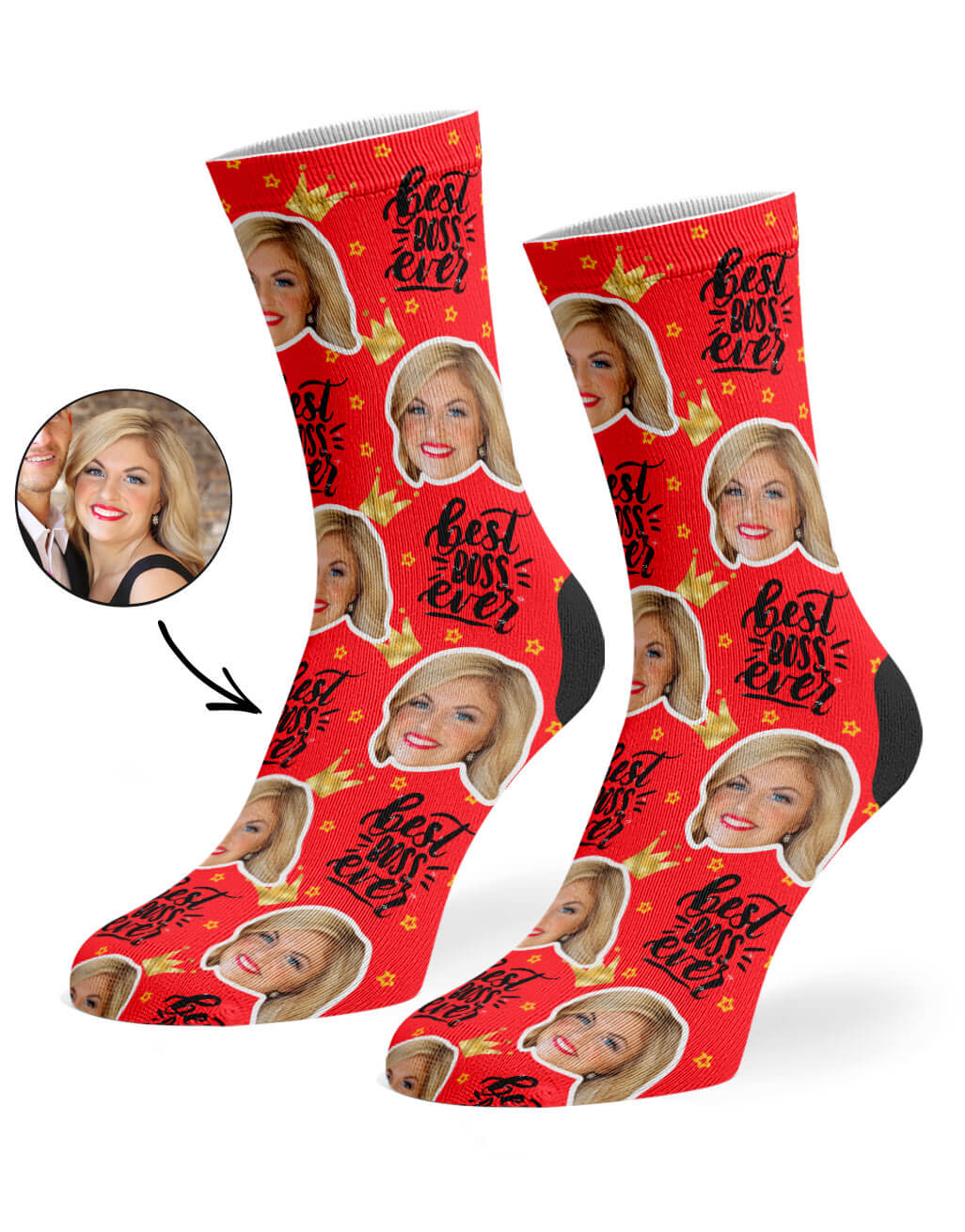 Best Boss Ever Socks With Own Face