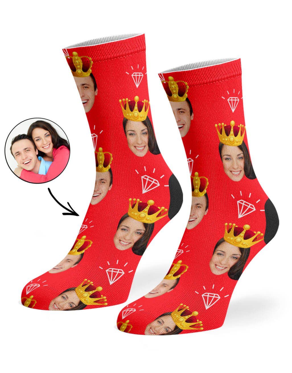 Queen Socks King & Queen Socks | Personalised Royalty Socks – Super Socks