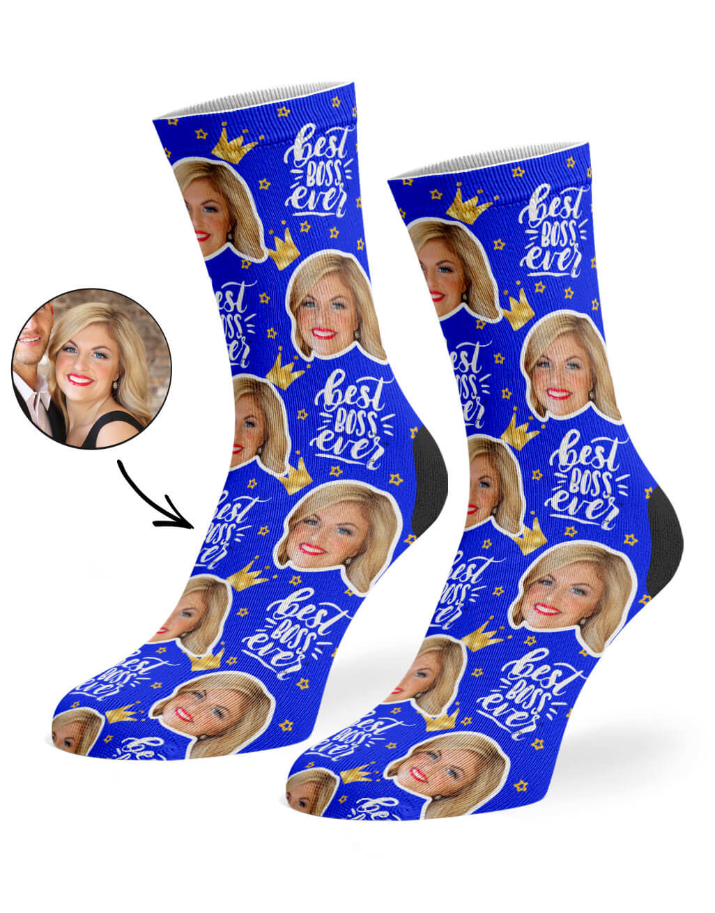 Best Boss Ever Socks With Own Photo