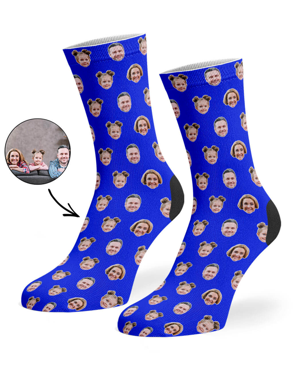 My Family On Personalised Socks