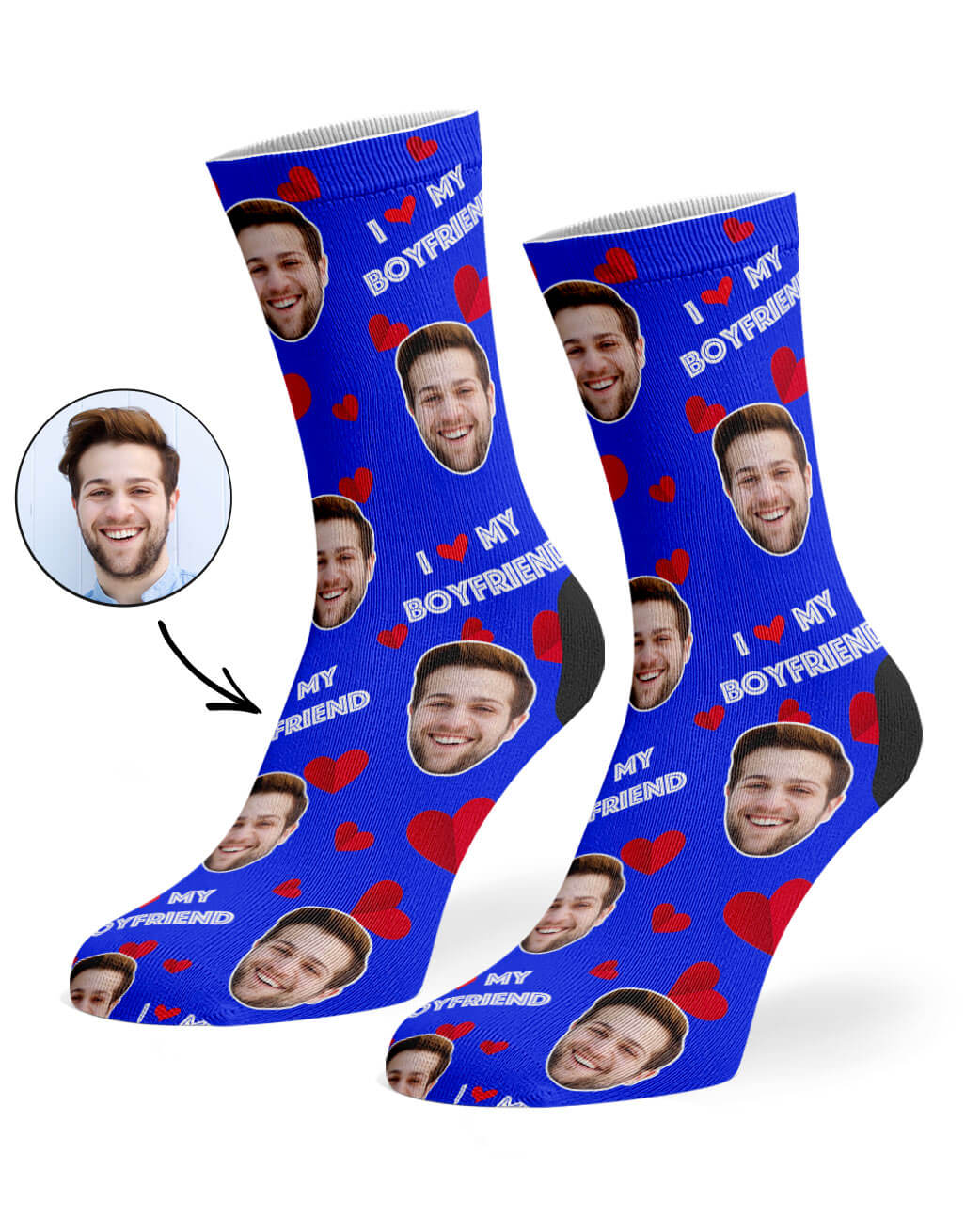 I Love My Boyfriend Socks