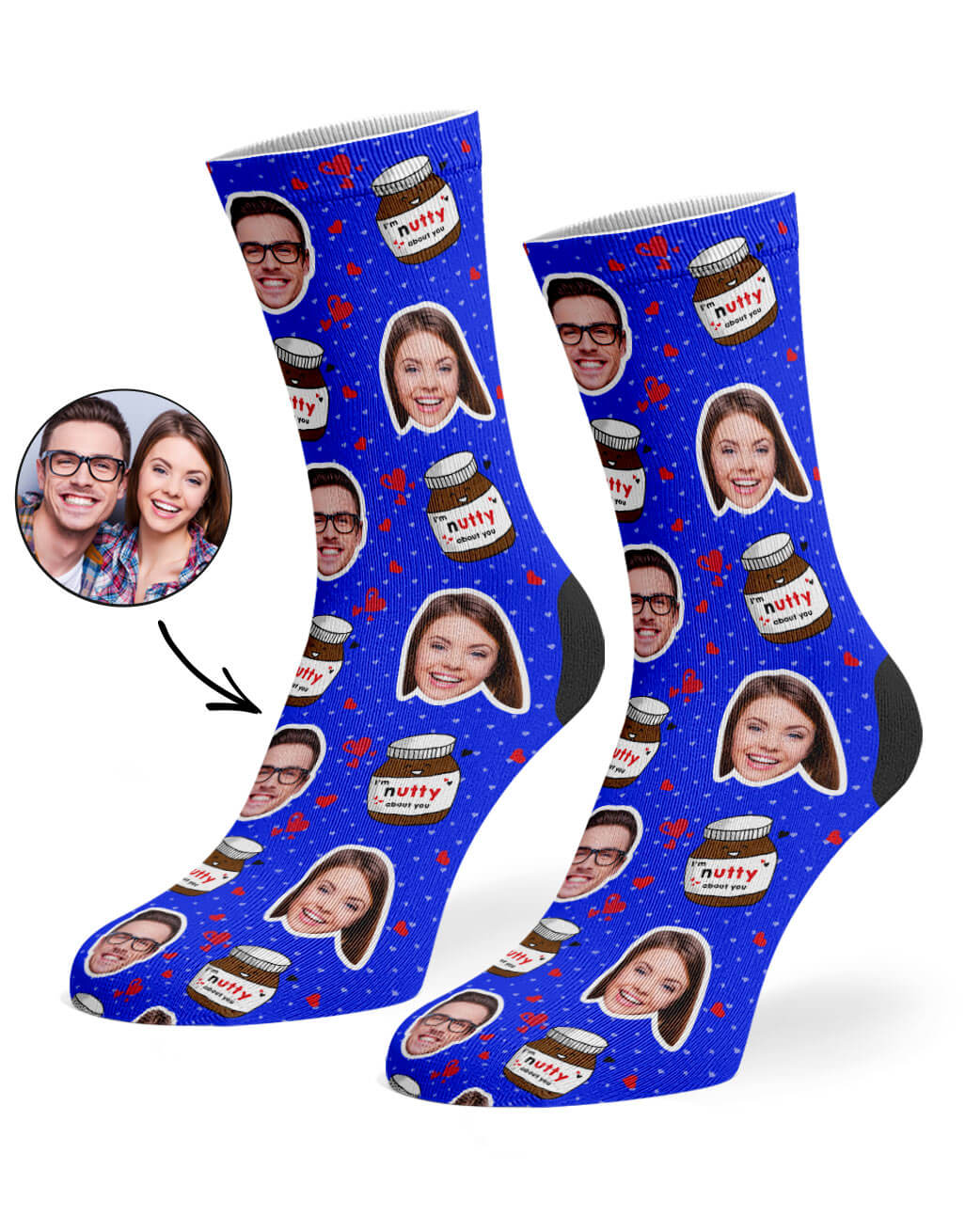 Blue Nutty About You Socks